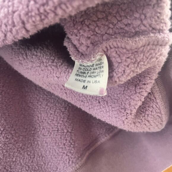 Set Active Two Piece Lounge Set Sweats Comfort Heavy Cotton Lavender Logo M READ - Picture 10 of 12